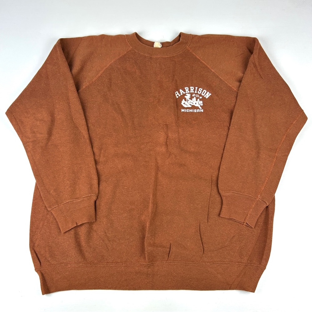 Sportswear By Artcraft Vintage 70s Harrison Michigan Raglan Sweatshirt 50/50